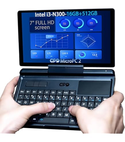 GPD Mini laptop MicroPC 2 Windows 11 PRO portátil com tela 1080P